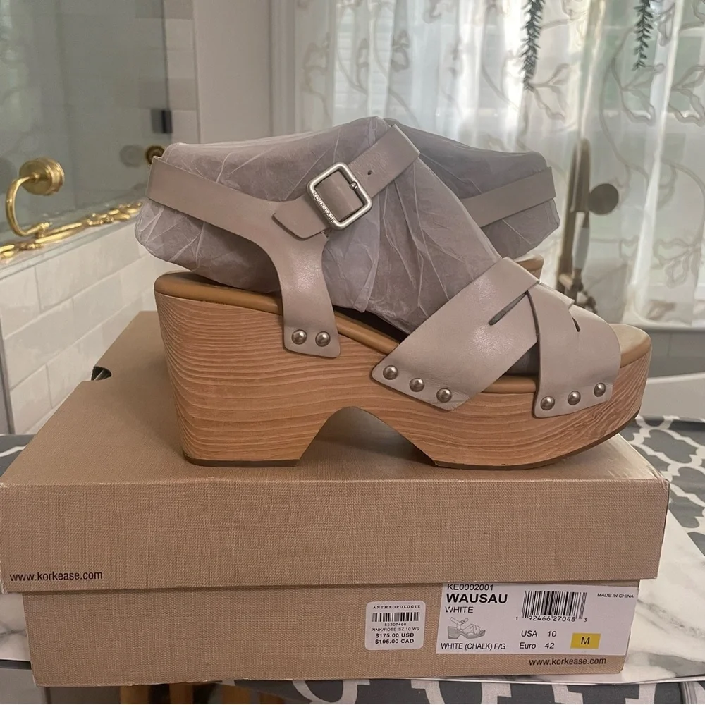 Kork-Ease Anthropologie Wausau ~Platform Sandals Anthropologie Size 10